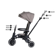 Foryourlittleone Xplor 6 in 1 Foldable Trike - Grey Olive (10m-4y) image 10