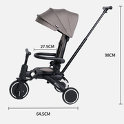 Foryourlittleone Xplor 6 in 1 Foldable Trike - Grey Olive (10m-4y) image 31