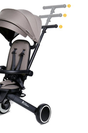 Foryourlittleone Xplor 6 in 1 Foldable Trike - Grey Olive (10m-4y) image 28