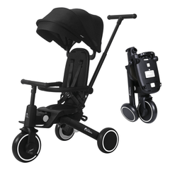 Foryourlittleone Xplor 6 in 1 Foldable Trike - Jet Black (10m-4y)
