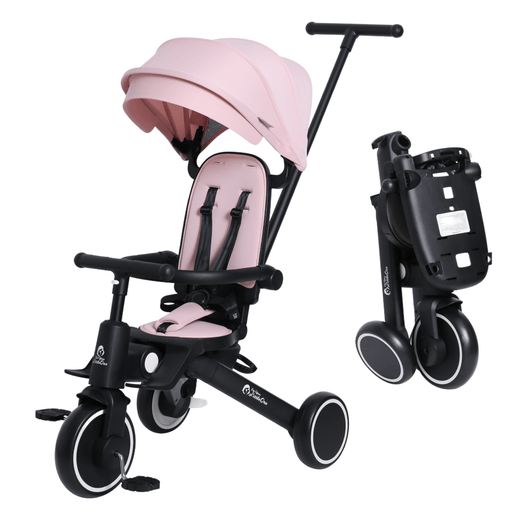 Foryourlittleone Xplor 6 in 1 Foldable Trike – Pastel Pink (10m-4y)