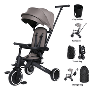 Foryourlittleone Xplor Ultimate 6 in 1 Foldable Trike - Grey Olive (10m-4y) image 1