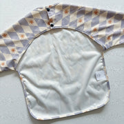 Long Sleeved Baby Bib - Blue Harlequin image 8