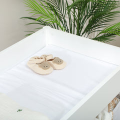 AIYAPLAY Baby Changing Unit with 4 Storage Drawers & Changing Mat – White