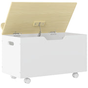 AIYAPLAY Toy Box with Lid & Wheels – White image 9