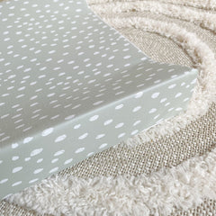 Anti-Roll Wedge Changing Mat - Sage Green Spotty Print