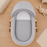 Grey Dimple Moses Basket Bedding Set (Basket Not Included!) image 1