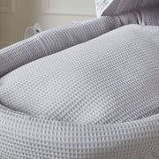 Grey Waffle Grey Wicker Baby Moses Basket With Stand image 7
