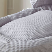 Grey Waffle White Wicker Baby Moses Basket With Stand image 6