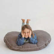 MINICAMP Boucle Fabric Kids Floor Cushion in Grey image 4