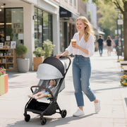 AIYAPLAY Lightweight Foldable Baby Stroller – Light Grey image 1