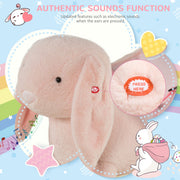 HOMCOM Plush Rabbit Rocking Toy with Sound – Pink (18–36 Months) image 5