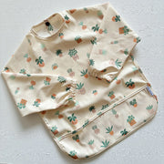 Long Sleeved Baby Bib - Pot Plants image 1