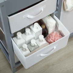 AIYAPLAY Baby Changing Unit with 4 Storage Drawers & Changing Mat – Grey