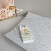 Anti-Roll Wedge Changing Mat - Delicate seashell print image 5