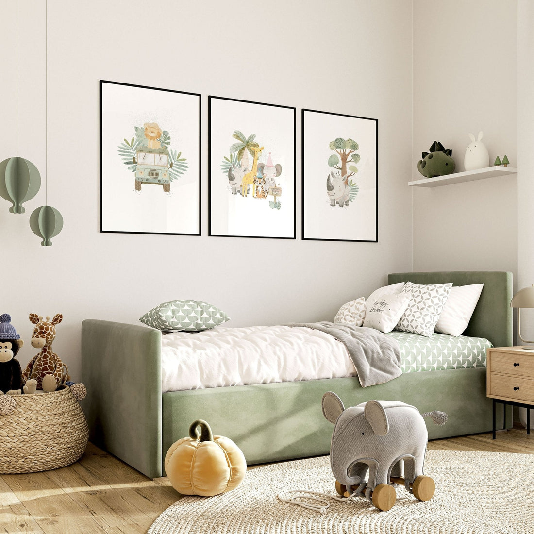 Jungle Nursery Wall Art Prints – Set of 3