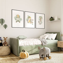 Jungle Nursery Wall Art Prints – Set of 3