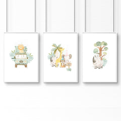 Jungle Nursery Wall Art Prints – Set of 3