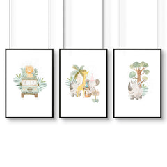 Jungle Nursery Wall Art Prints – Set of 3