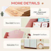 AIYAPLAY Kids Bookshelf & Storage Unit – Pink image 6