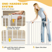 PawHut Baby & Pet Safety Gate – Pressure Fit, 76–82cm image 5