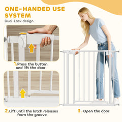PawHut Baby & Pet Safety Gate – Pressure Fit, 76–82cm