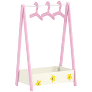 AIYAPLAY Children's Clothing Rack with Storage Shelf – Pink image 9