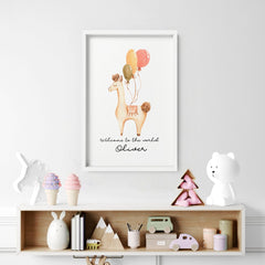 Llama Nursery Wall Art Print