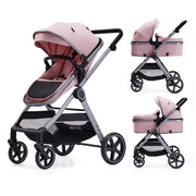 LORTSYBAB 2-in-1 Baby Stroller | Convertible Pram 0-36 Months (Pink) image 1