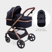 LORTSYBAB 2-in-1 Baby Stroller | Convertible Bassinet Pram for Newborn–36 Months (Black) image 8