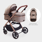 LORTSYBAB 2-in-1 Baby Stroller | Convertible Pram for 0-36 Months – Beige image 8