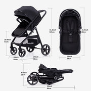 LORTSYBAB 2-in-1 Folding Baby Stroller with Reversible Seat – 0–36 Months image 7