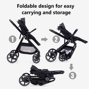 LORTSYBAB 2-in-1 Folding Baby Stroller with Reversible Seat – 0–36 Months image 6