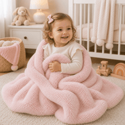Luxury Faux Fur Baby / Toddler Blanket - Pink image 2