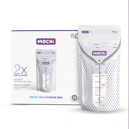 MOCHi Breast Milk Storage Bags – Double-Layered, BPA-Free