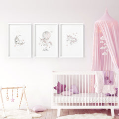Nursery Wall Art Prints – Set of 3