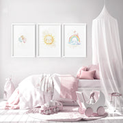 Rainbow Nursery Wall Art Prints – Set of 3 image 3
