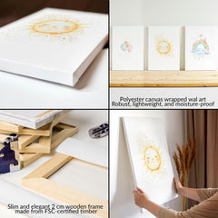 Rainbow Nursery Wall Art Prints – Set of 3