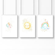 Rainbow Nursery Wall Art Prints – Set of 3 image 13