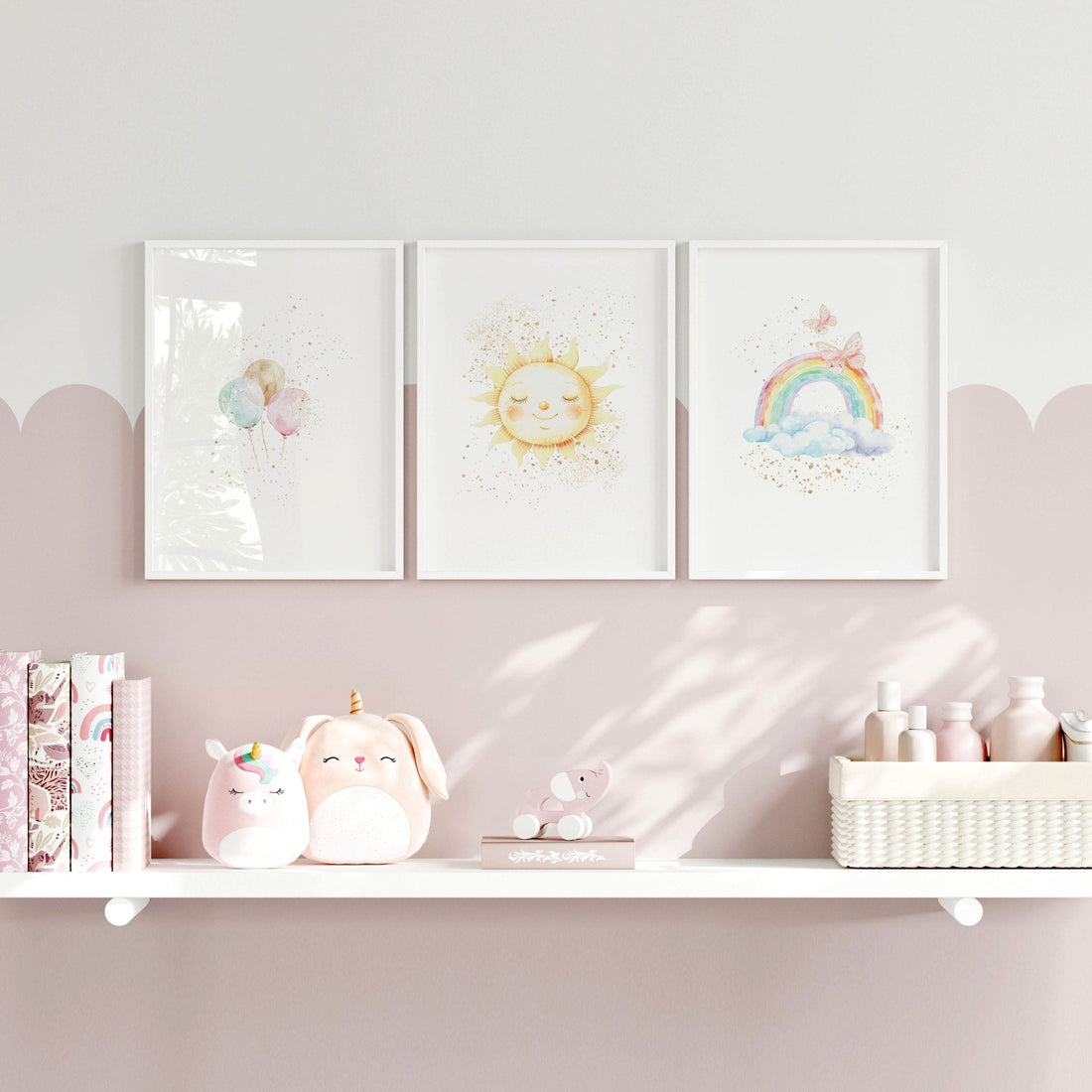 Rainbow Nursery Wall Art Prints – Set of 3
