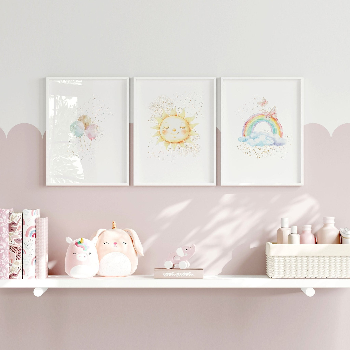 Rainbow Nursery Wall Art Prints – Set of 3