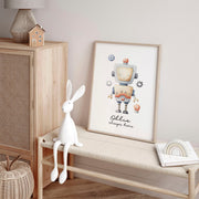 Retro Robot Nursery Wall Art Print image 4