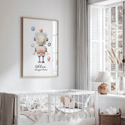 Retro Robot Nursery Wall Art Print image 2
