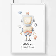Retro Robot Nursery Wall Art Print image 6