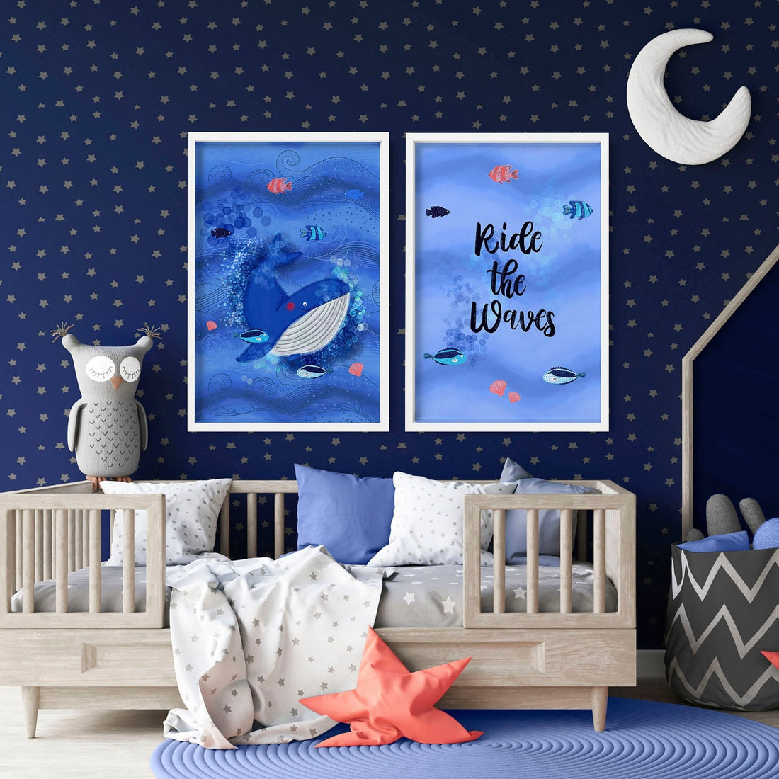 Ocean Nursery Wall Art Prints – Set of 2