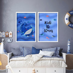 Ocean Nursery Wall Art Prints – Set of 2
