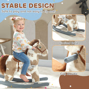 AIYAPLAY Plush Animal Rocking Horse with Sound – Brown image 4