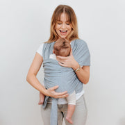 Organic Baby Wrap Carrier – Grey Melange image 2