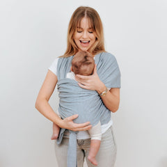 Organic Baby Wrap Carrier – Grey Melange