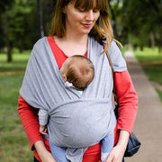 Organic Baby Wrap Carrier – Grey Melange image 3